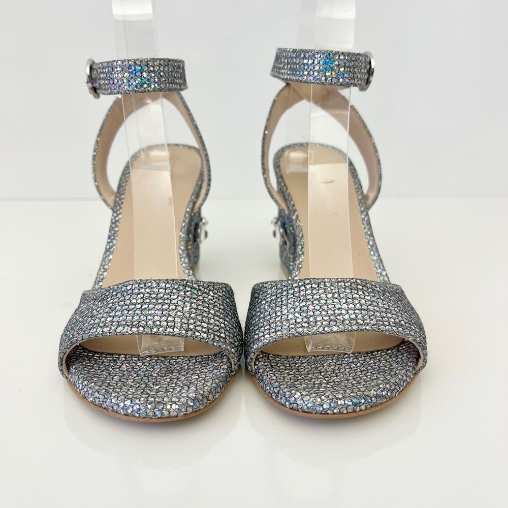 STUART WEITZMAN Alshn Crystal Embellished Block Heel Sandal in Aurora - Picture 7 of 16